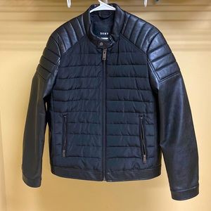 DKNY leather jacket- mens
